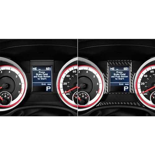 NVCNX Real Premium Carbon Fiber Accessories for Dodge Durango 2011-2013 2012 Car Dash Board Dashboard Instrument Cluster Panel Cover Interior Trim Sticker Decal 3PCs - color: 2011-2013 Dash Instrument Cluster Trim