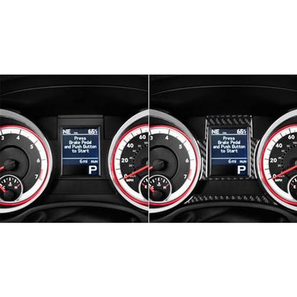 NVCNX Real Premium Carbon Fiber Accessories for Dodge Durango 2011-2013 2012 Car Dash Board Dashboard Instrument Cluster Panel Cover Interior Trim Sticker Decal 3PCs - color: 2011-2013 Dash Instrument Cluster Trim