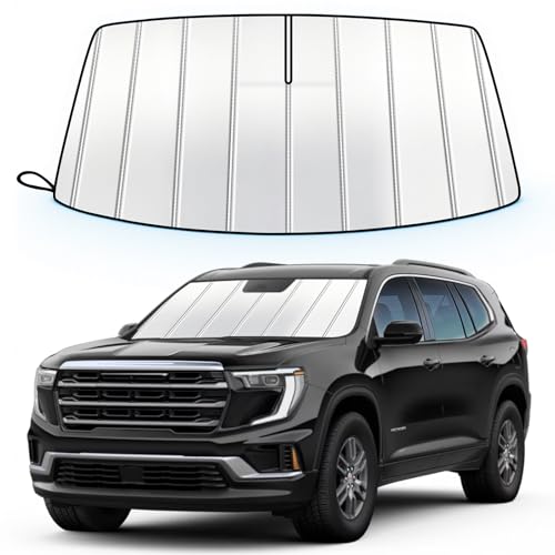 Windshield Sun Shade for GMC Acadia 2024-2026, Custom Fit Accordion Folding Design Car Front Window Sunshade Sun Visor Shield Accessories for Interior Protector, Blocks UV Rays & Heat - size: For Gmc Acadia 2024-2026