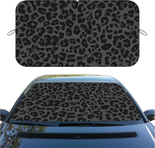 Car Windshield Sunshade Black Leopard, Foldable Front Window Sun Shade, UV Rays & Heat Blocking, Universal Fit for Sedan SUV Truck, 59" x 31.5" Automotive Interior Protector - color: color 7