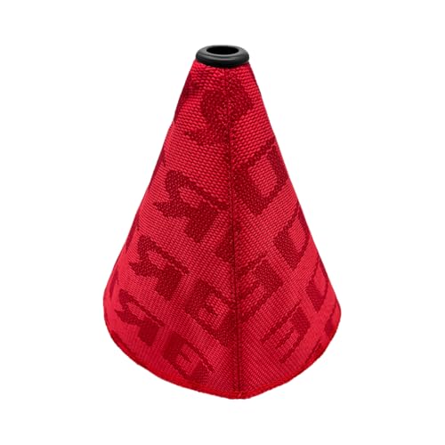 povtii Car Shift Boot Cover, Waterproof Canvas Fabric Manual Automatic Shift Knob Boot Dust Cover, Gear Gaiter Cover Auto Shift Boot Sleeve Protector, Universal Car Accessories (Red) - color: Red
