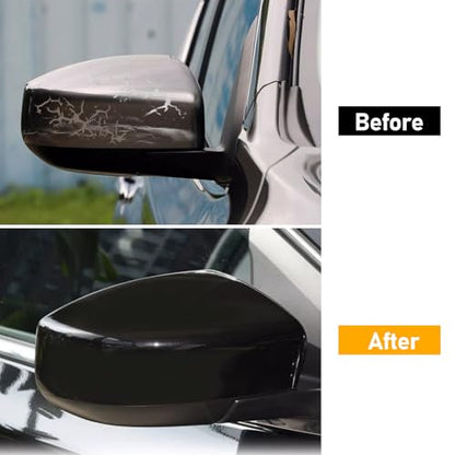 Moonlinks Compatible with Nissan Sentra 2013 2014 2015 2016 2017 2018 2019 Right Side Mirror Cover Replacement, Glossy Black Right Passenger Side Door Rearview Side Mirror Cap Trim - size: Right Black