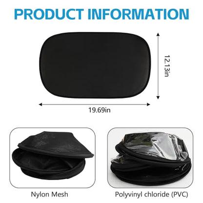 Wuyaoyao 2PCS Car Window Shades, 19.69"×12.13" Static Cling Auto Side Window Sunshade, Sun Blocker for Glare, Heat & UV Protection, Auto Side Window Screens for Baby, Universal Car Accessories