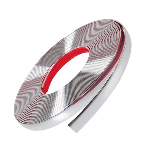 Automotive Chrome Trim Molding, 1/2 Inch Wide 26FT Chrome Trim, Car Body Chrome Trim Strip, Universal Moulding Trim Strip Line Decoration for Car Truck RV Bumpers, Door, Window, Side (Silver)