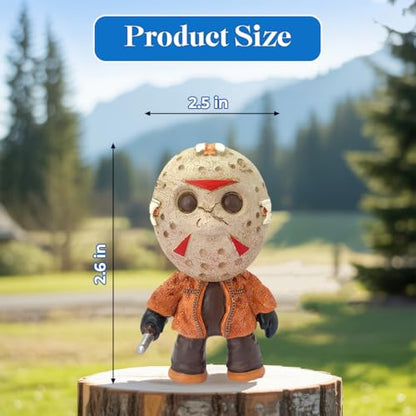 GENANY 3D Resin Horror Movie Killer Character Car Air Freshener Vent Clips, Spooky Car Freshener, Horror Air Freshener, Gothic Gifts for Women and Men, Cool Spring Gifts For Horror Fans - style: 06. Masked Character