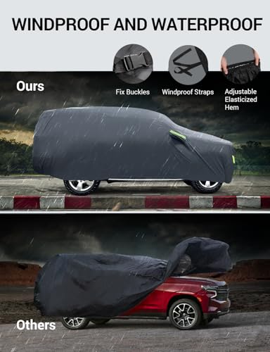 Proadsy Car Cover Compatible with Mazda CX5 2013-2024 2025 2026 Windproof All Weather Waterproof Sun Rain UV Dust Snow Protection Outdoor Covers - size: Mazda CX-5