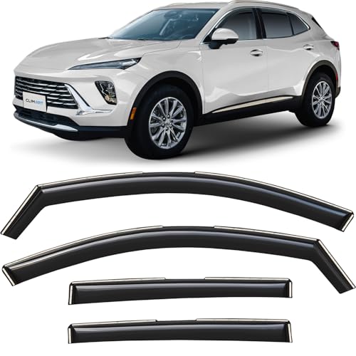 CLIM ART in-Channel Incredibly Durable Rain Guards for Buick Envision 2021-2026, Original Window Deflectors, Vent Window Visors, Vent Deflector, 4 pcs. - 621528 - color: For Envision 21-26