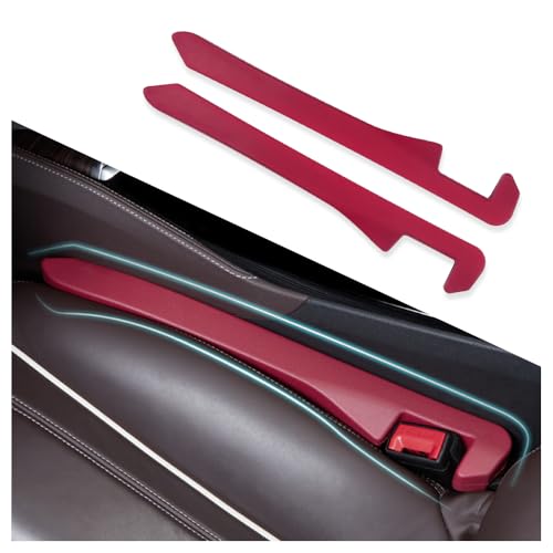 IHOTDER 2PCS Car Seat Gap Filler - Car Seat Gap Filler Organizer for Holding Phone,Key,Purse - Universal Car Gap Filler Fits CCar Truck SUV Car Interior Accessories (Burgundy/2PCS)… - color: Burgundy