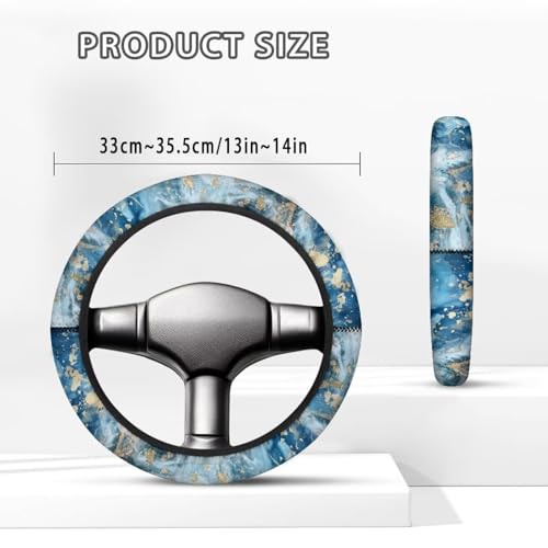Blue Marble Golf Cart Steering Wheel Covers Steering Wheel Cover Protector Car Accessories Steering Wheel Cover Anti-Slip Sweatproof Auto Steering Wheel Comfortable - color: Blue Marble