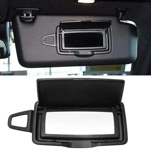 Compatible with Mercedes Benz Sun Visor Mirror Cover Replacement for W166 X166 W292 W205 W253 C GLC M Class 2015-2021,1PC Right Passenger Side Sun Vanity Visor Makeup Mirror Cover Cap,Black - color: Black Right