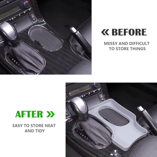 Center Console Cup Holder Compatible with Chevrolet Corvette C6 2005-2013 Center Console Multi-Functional Organizer Tray,Car Organizer Tray Drink Water Bottle Holder Accessories