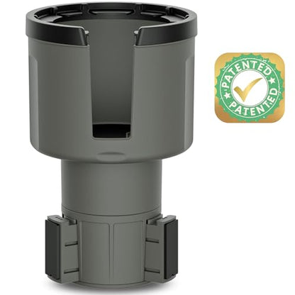 Swigzy Car Cup Holder Expander Adapter for Large Water Bottles - [Patented & Upgraded] - Holds: Hydro-Flask, Yeti, Nalgene, Owala, 32-40oz - Adjustable Expandable Insert Extender - Universal (Gray) - color: Gray, size: Holds 18-40 oz (Standard Base)