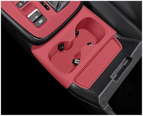 Temmis Center Console Silicone Cup Holder Kit for Honda CRV 2023-2026 (Gasoline & Hybrid), Insert Center Consel Electrostatic adsorption Cover for Honda CRV 2023-2026-Red - color: Red for Cup Holder