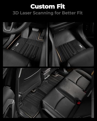 3W Floor Mats & Cargo Liner Fit Toyota RAV4 2019-2025 (Not for Hybrid or Prime) TPE All Weather Custom Fit Floor Liner for Toyota RAV 4 LE/XLE/Limited/TRD/Adventure Car Mats and Trunk Mat - size: 2. Toyota Rav4|19-25|floor Mats & Cargo Liner