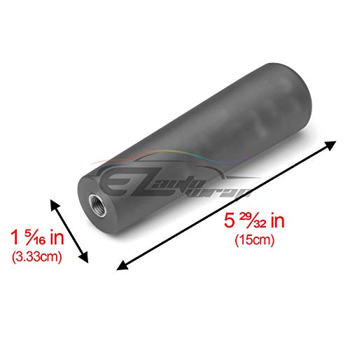 EZAUTO WRAP Black Shift Knob Stick Frosted Matte Crystal Bubble Long Throw Gear Shifter 15cm - color: Matte Black, size: 15cm