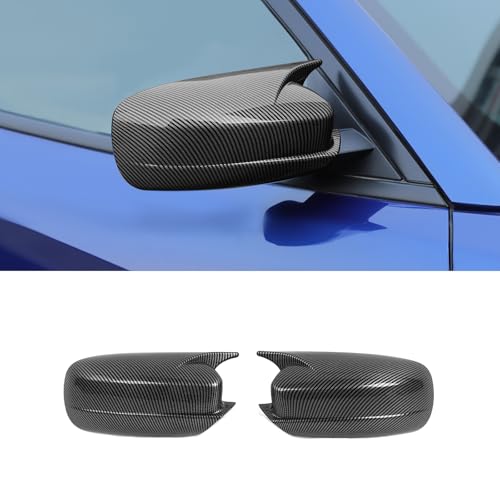 RAZPOY Rearview Mirror Cover Side Mirror Shell Trim Compatible with Dodge Charger 2010-2025, Carbon Fiber - color: Carbon Fiber