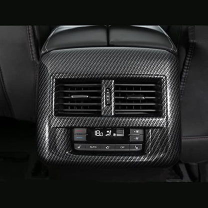1 PC Back Air Vent Cover for Volkswagen Atlas 2018 2019 2020 2021 2022 2023 Atlas Cross Sport Accessories ABS Carbon Fiber Pattern - size: BACK AIR VENT COVER-1PC