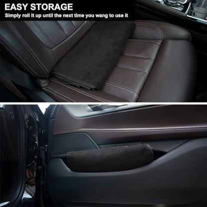 Waterproof Sweat Towel Seat Cover Universal Non-Slip for Car Truck SUV Seat Protector for Pet & Kid Workout Outdoor or Sport Activities，Machine Washable (Black)
