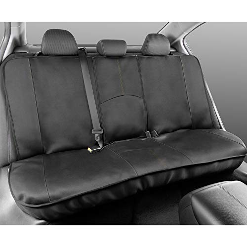 Motor Trend Perfect Symmetry Beige Car Seat Covers, Full Set – Waterproof Neoprene Foam Lining, Durable Front and Back Rear Bench Protectors, Fits Most Car Truck Van and SUV - color: Beige Front Black Rear