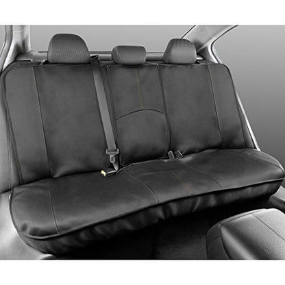 Motor Trend Perfect Symmetry Beige Car Seat Covers, Full Set – Waterproof Neoprene Foam Lining, Durable Front and Back Rear Bench Protectors, Fits Most Car Truck Van and SUV - color: Beige Front Black Rear