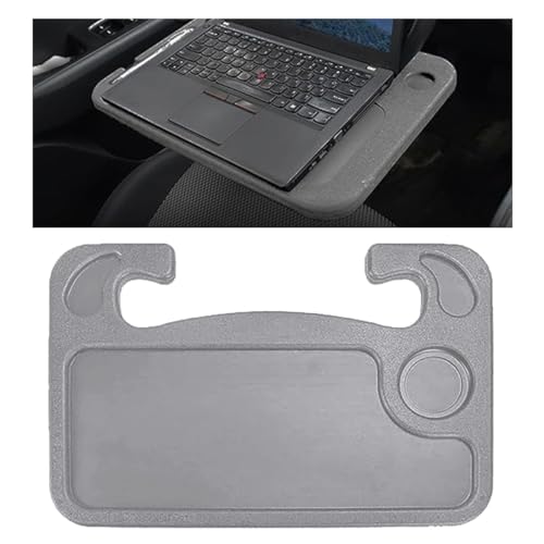 GLSOWEE Car Steering Wheel Tray, Computer Office Car Table Tray, Auto Steering Wheel Desk for Eating, Multipurpose Car Desk Travel Accessories for Most Vehicles Steering Wheel (Gray) - color: Gray