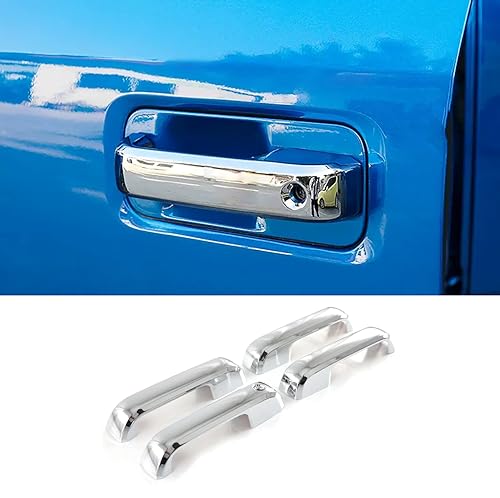Car Accessories Exterior Door Handle Decor Cover Trim Without Smart Keyhole Chrome Fit for 2015-2020 Ford F150 2017-2020 Ford F250HD/F350HD ABS 4 PCS - color: Chrome, size: Without Smart Keyhole