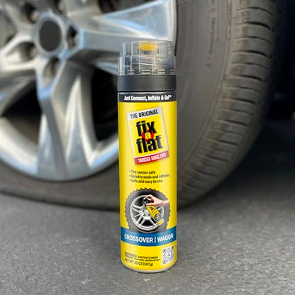 Fix-A-Flat S60430-6PK Aerosol Emergency Flat Tire Repair and Inflator, for Large Tires, Eco-Friendly Formula, Universal Fit for All Cars and Small Trucks/SUVs, 20 oz. (Pack of 6) - size: 20oz 6pk