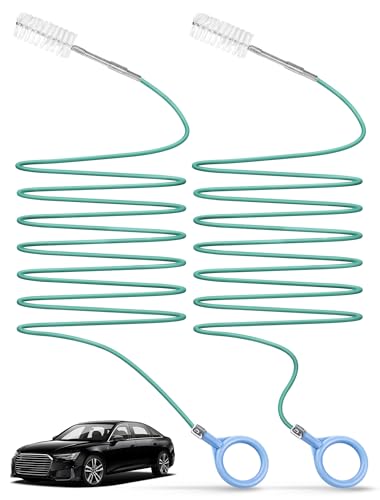 SARDVISA 2-Packs Auto Sunroof Drain Cleaning Tool,78 Inch Flexible Drain Brush Pipe Cleaners for Car,Tube Cleaning Brush Slim Drain Dredging Tool Perfect for Car Sunroof,Windshield Wiper Drain Hole - size: 78 Inch-2Packs