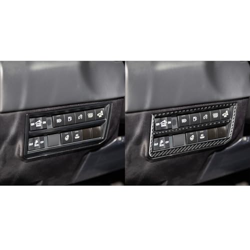 NVCNX Real Premium Carbon Fiber for Toyota Tundra 2022-2026 / Sequoia 2023-2026 2024 2025 Truck Pickup SUV Car Dash Driver Side Button Panel Cover Interior Trim Accessories Overlay Sticker Decal 2PCs - color: Dash Driver Side Button Panel Trim