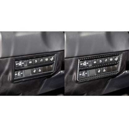 NVCNX Real Premium Carbon Fiber for Toyota Tundra 2022-2026 / Sequoia 2023-2026 2024 2025 Truck Pickup SUV Car Dash Driver Side Button Panel Cover Interior Trim Accessories Overlay Sticker Decal 2PCs - color: Dash Driver Side Button Panel Trim