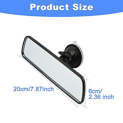 Interior Rear View Mirror for Driving Test with adhesive Suction Cup,Extra Rear-View Mirror and Blind Spot Checker(7.87 x 2.36 inch)