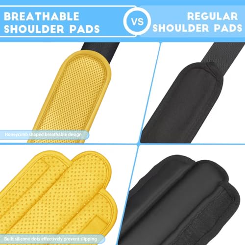 ZINZ 2-Pack Universal Shoulder Pad with Ultra Thick Cushion for Bag Luggage Bag Crossbody, Plus Long & Anti-Slip & Breathable,Yellow - color: Yellow