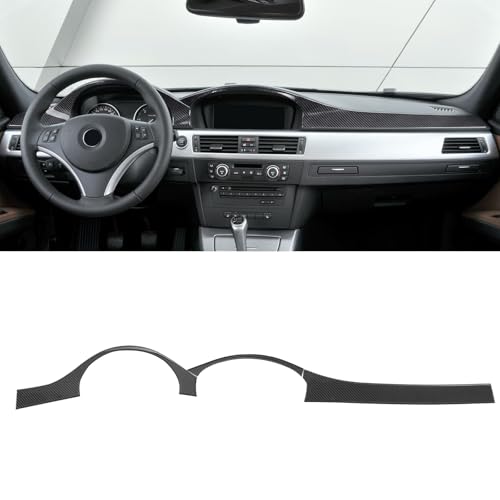 Real Carbon Fiber Dashboard Panel Trim Compatible with BMW BMW 3 Series E90 E92 E93 2006-2013, Car Interior Accessories for 325i, 328i, 330i, 335i - color: Style 3