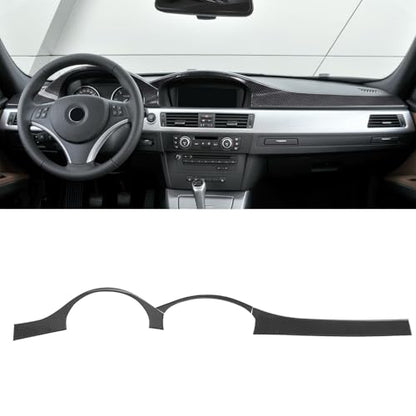 Real Carbon Fiber Dashboard Panel Trim Compatible with BMW BMW 3 Series E90 E92 E93 2006-2013, Car Interior Accessories for 325i, 328i, 330i, 335i - color: Style 3