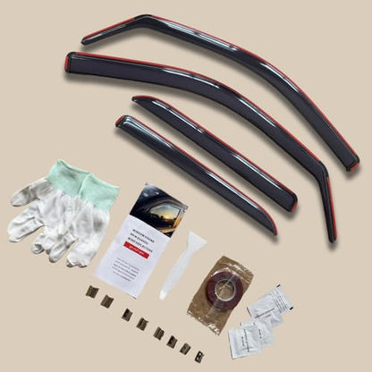 in-Channel Window Visors Rain Guards Compatible with 09-18 Dodge Ram 1500 Crew Cab, 10-24 Ram 2500/3500 Crew Cab, 2019-2023 Ram 1500 Classic Body Wind Deflectors Vent Visor Sun Shades Window Shields - size: For Ram 1500 Crew Cab 09-18