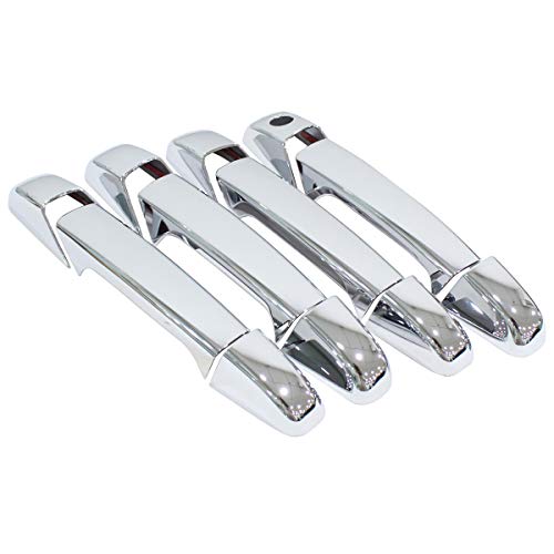 NewYall Pack of 4 Chrome Door Handle and 2 Upper Half Mirror Cover for Chevrolet Avalanche Suburban Tahoe 2007-2013