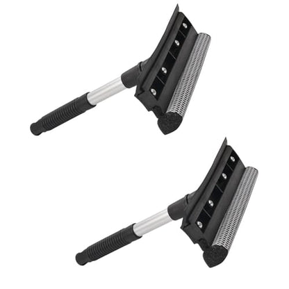2 Pack Squeegee for Car Window Cleaning and Windshield Washing Standard Window Squeegee Cleaner Tool Windshield Cleaning Squeegee with Scrubber for Multiple Applications