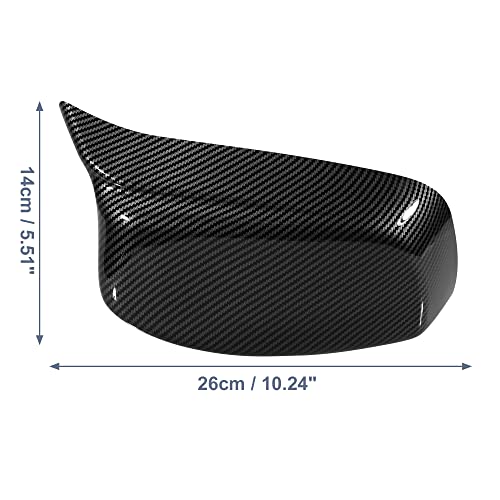 X AUTOHAUX Pair Car Exterior Rear View Mirror Covers Cap Replacement for BMW 5 Series E60 E61 E63 E64 2004-2007 Carbon Fiber Pattern - color: Black Carbon Fiber
