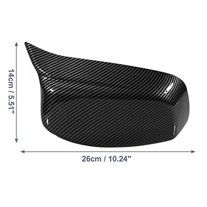 X AUTOHAUX Pair Car Exterior Rear View Mirror Covers Cap Replacement for BMW 5 Series E60 E61 E63 E64 2004-2007 Carbon Fiber Pattern - color: Black Carbon Fiber
