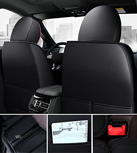 Car Seat Covers Front Seats, Super Luxurious Heavy Duty Waterproof Leather Automotive Vehicle Cover for Cars SUV Pick-up Truck, Universal Non-Slip Seat Car Accessories (2 PCS Front/Pink Black) - color: 2 PCS Front/pink black