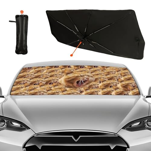 Custom Face Car Windshield Sun Shade Customized Foldable Front Window Sunshade UV Rays Protector Shield Vehicle Cover for Car Sedans SUV Trucks 57" X 30" - color: Customized Face