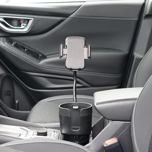 CupCargo Pro – 2-in-1 Car Cup Holder Expander and 360° Phone Mount with Adjustable Base and Flexible Neck, Universal Fit