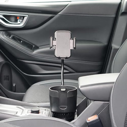 CupCargo Pro – 2-in-1 Car Cup Holder Expander and 360° Phone Mount with Adjustable Base and Flexible Neck, Universal Fit