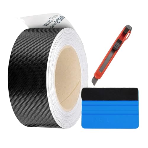 Vinyl Wrap 2080, CFS12 Carbon Fiber Finish - 0.5" to 8" Wide, up to 75ft Long – Air Release Technology for Chrome Delete, Car Detailing, Home and DIY Projects (4 Inches x 25 FT) - size: 4 Inches x 25 FT