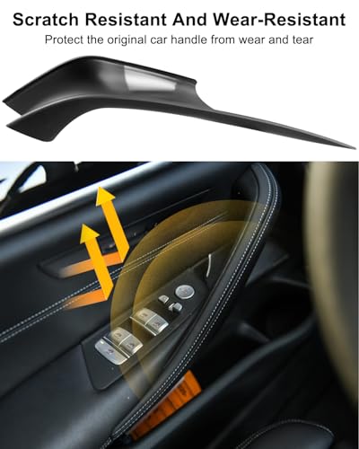 PWSLKO 2Pcs Interior Door Pull Handle Cover Fit for BMW 5 Accessories G30/G31/F90 M5 518d 520d 520i 525d 530d 530e 530i 540dX 540i M550dX 2017-2022, Left and Right