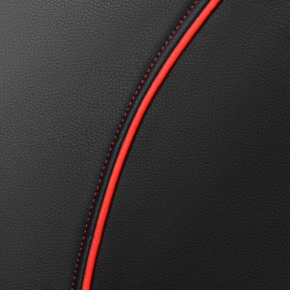 CAR PASS Leather Back Seat Cover,Piping Waterproof Bench Seat Cover, Rear Seat Cover Universal Fit for Cars Sedans SUVs Truck 95% Automotive Interior Backseat Car Covers (Rear,Black and Red) - color: Black Red Rear