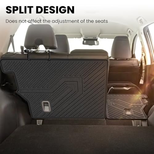 LASFIT Rear Seat Back Protector for Honda CRV 2012-2016, All Weather TPE Pet Friendly Custom Fit CR-V Second Row Back Seat Cover Backseat Mat Liner Accessories, Black - style: 2）For Honda CR-V | 2012-2016 | Seat Back Protector