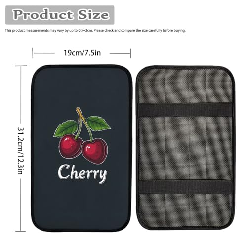Dreaweet Car Center Console Cover Cute Cherry Car Accessories Arm Rest Cover Pad Comfort Anti-Scratch Middle Console Cover Universal Fits for SUV Trucks Sedan - color: Cherry