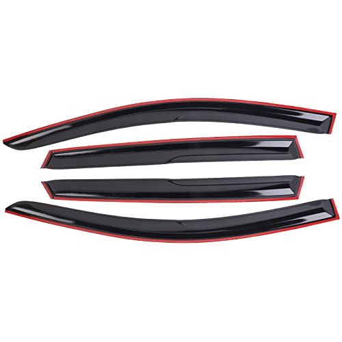 Tape-On Window Visors Deflectors Rain Guards 4 Piece Set ‎Compatible with 2013-2018 Toyota Rav4 94992 - size: 2013-2018 Toyota Rav4