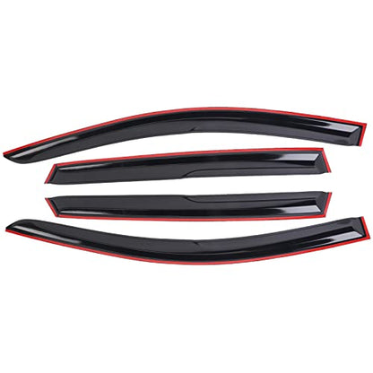Tape-On Window Visors Deflectors Rain Guards 4 Piece Set ‎Compatible with 2013-2018 Toyota Rav4 94992 - size: 2013-2018 Toyota Rav4